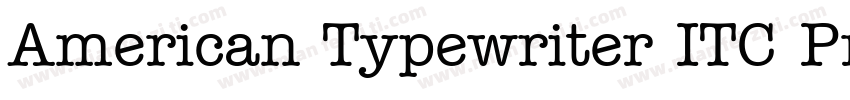 American Typewriter ITC Pro Medium字体转换